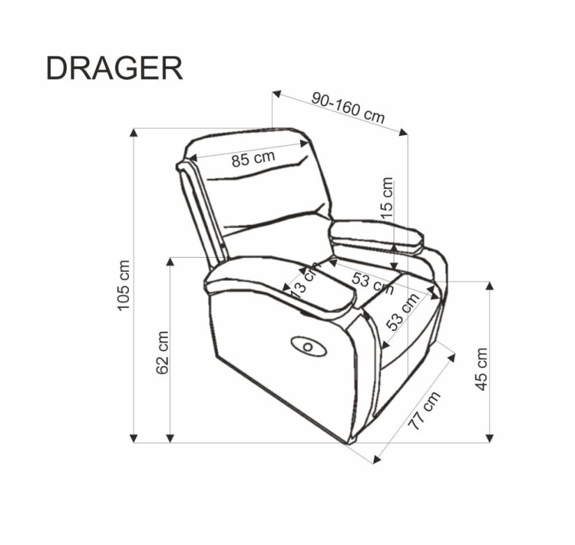 Relaxační křeslo DRAGER béžové