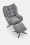 Čalúnené kreslo PESTO s podnožkou sivé