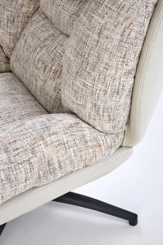 Čalouněné křeslo s podnožkou KRONOS béžové