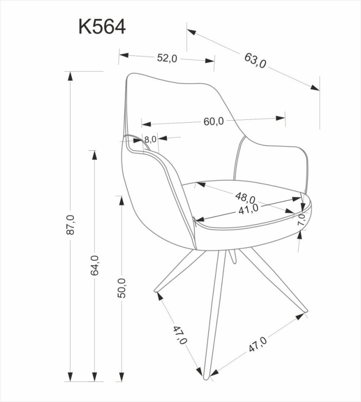 Jedálenská stolička / kreslo K564 béžová