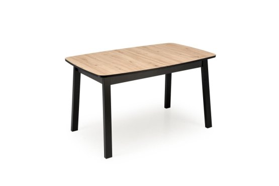 Rozkladací jedálenský stôl BARRIL 130(170)x80 dub artisan/čierna