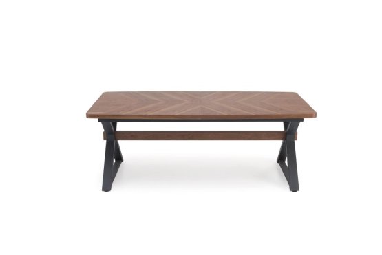 Rozkladací jedálenský stôl BARON 200(350)x100 orech/čierna