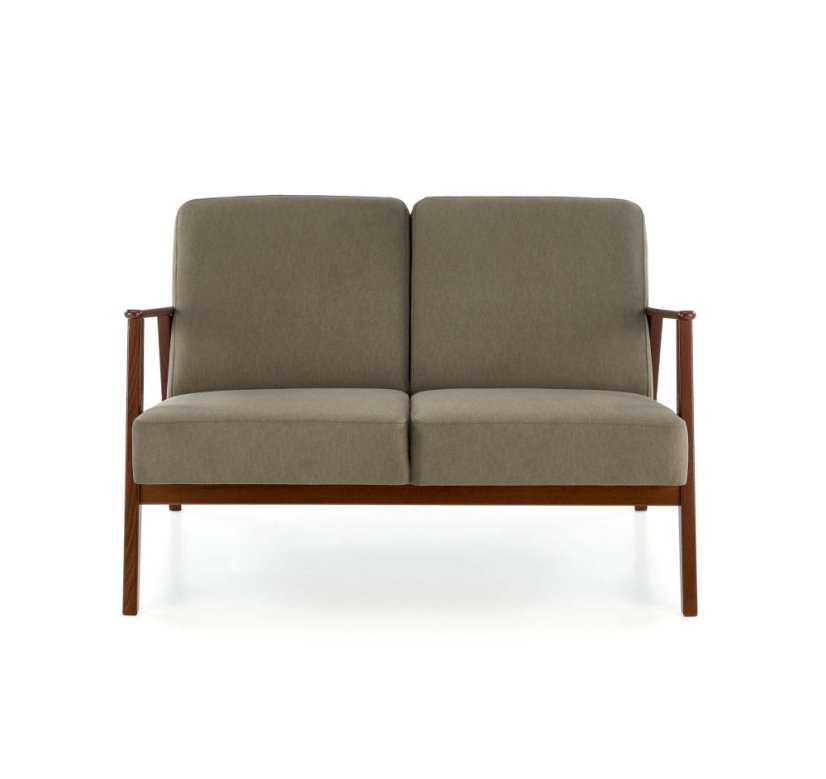 Dvoumístná pohovka MILANO 2S zelená/tmavý ořech