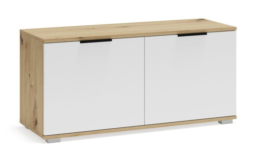 Botník / skříňka do předsíně CLIF ST-100 dub artisan / bílá
