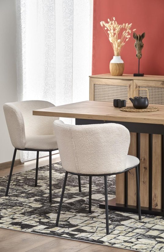 Rozkládací jídelní stůl LAMELLO 160(210)x90 dub artisan/černý