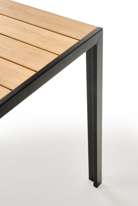 Záhradný stôl FIERRO štvorec hnedý/čierny