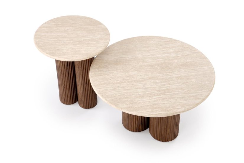 Konferenční stolek DOROTEA traventin/orech