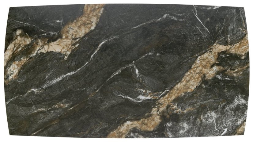 Rozkládací jídelní stůl ARMANI 165(241)x90 černý mramor/černá