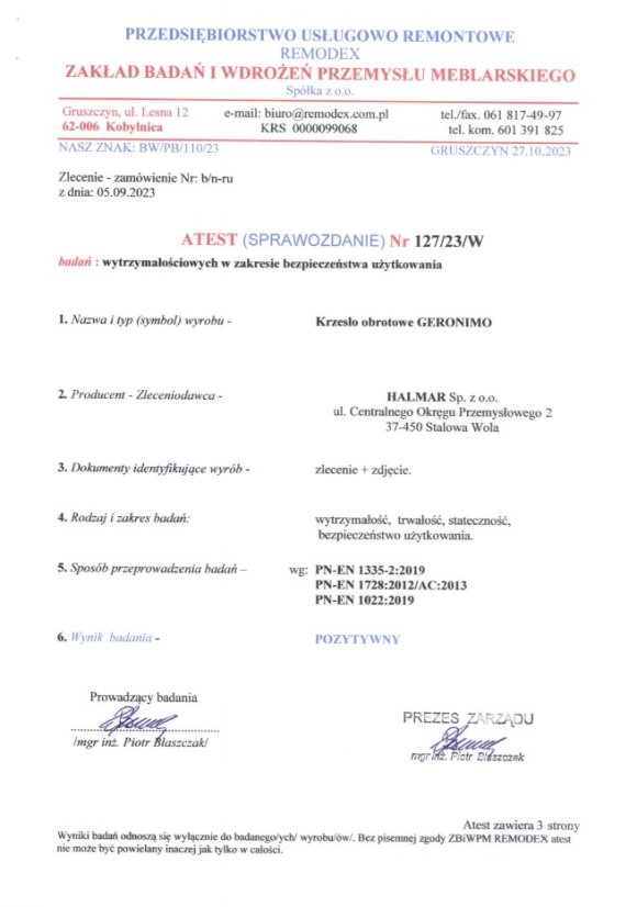 Kancelárska stolička GERONIMO čierna