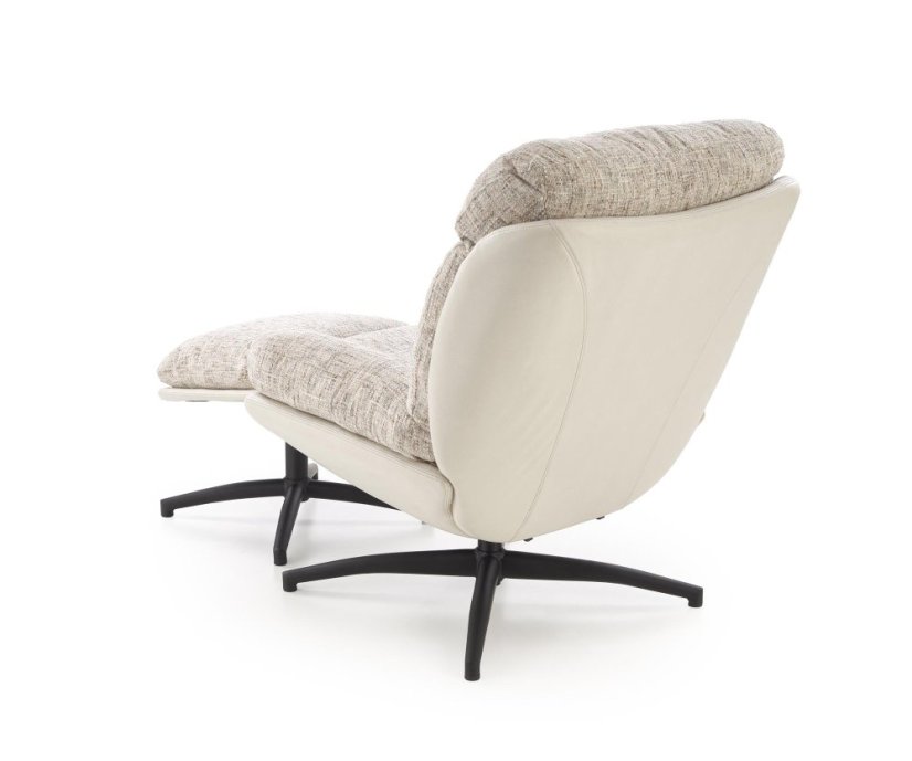 Čalouněné křeslo s podnožkou KRONOS béžové