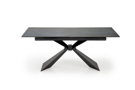 Rozkladací jedálenský stôl LUCIANO 180(230)x90 modrý mramor/čierny