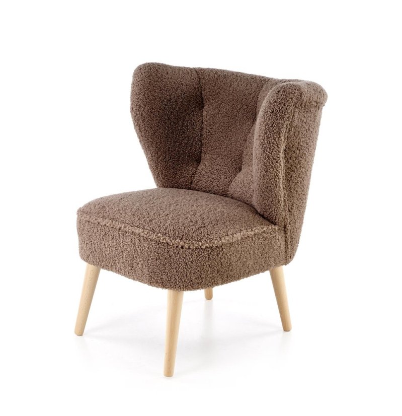 Čalúnené kreslo MOCCA tmavo hnedá