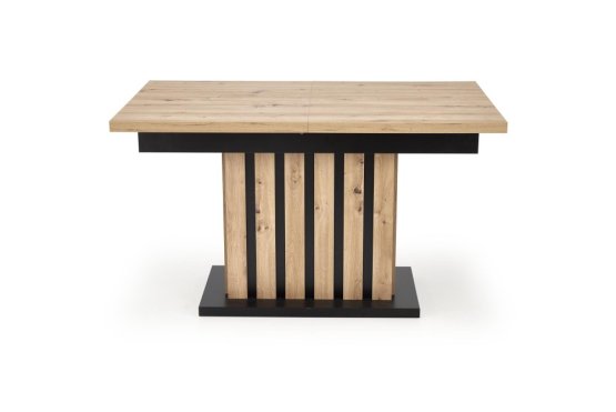 Rozkladací jedálenský stôl LAMELLO 160(210)x90 dub artisan/čierny