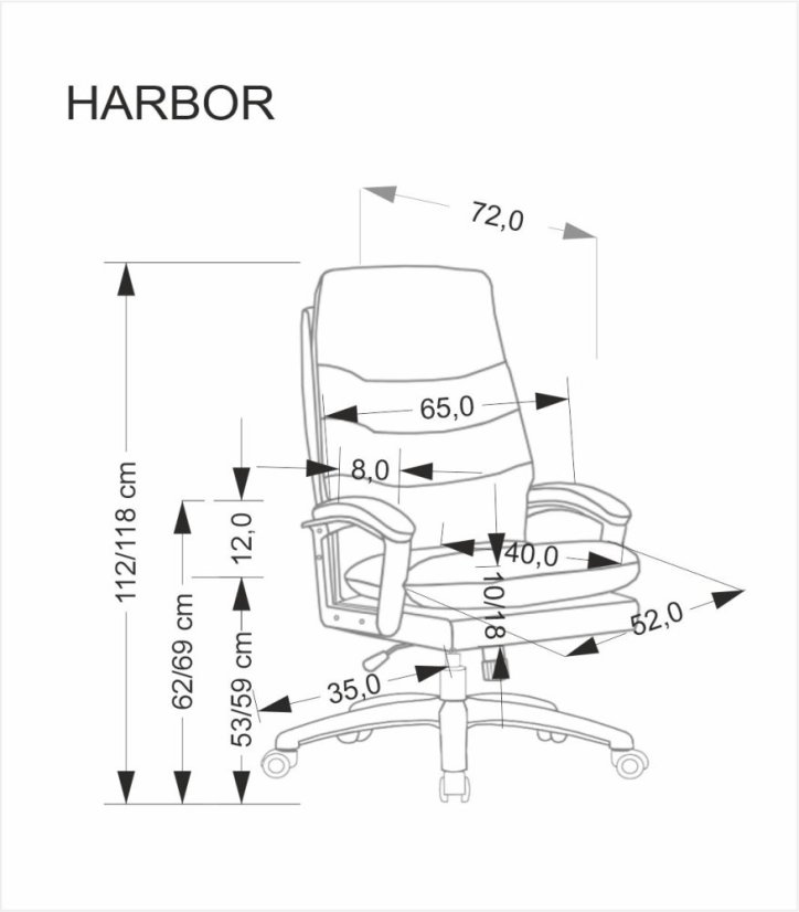 Kancelárske kreslo HARBOR čierna