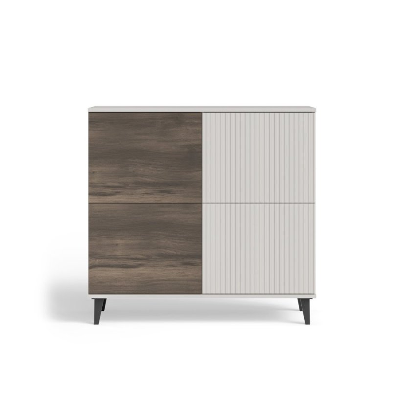 Komoda RANDOM 2 KM-2 kašmír/orech/čierna