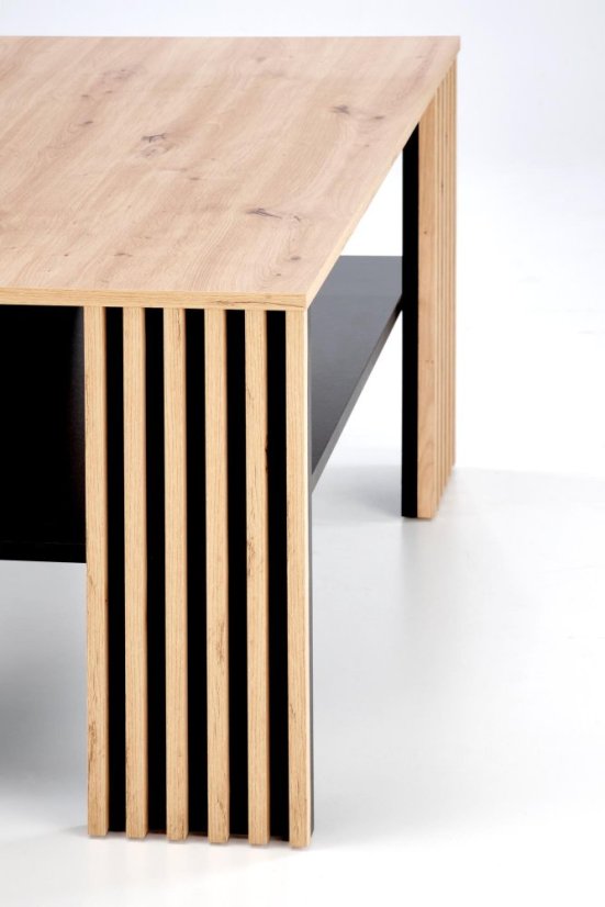 Konferenční stolek FEMINA dub artisan/černý