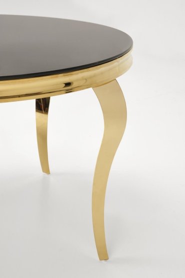 Kulatý jídelní stůl REGINALD 2 120 černý/zlatý