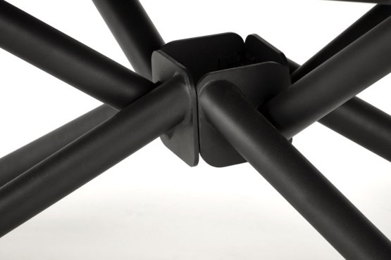 Rozkladací jedálenský stôl VITORINO 160(220)x90 čierny mramor/čierna
