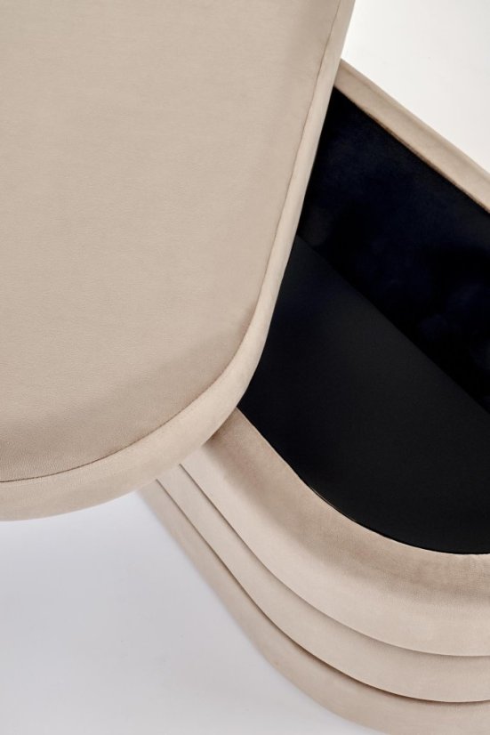 Čalouněná lavice CALPI s úložným prostorem béžová