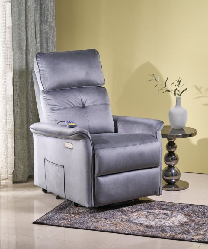 Relaxační křeslo SEMIR 2 šedé