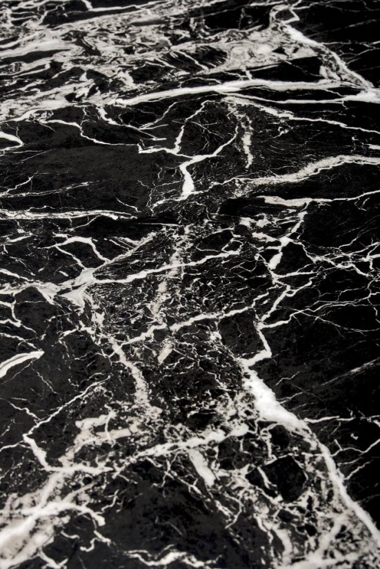 Kulatý jídelní stůl RAYMOND 2 100 černý mramor/zlatý