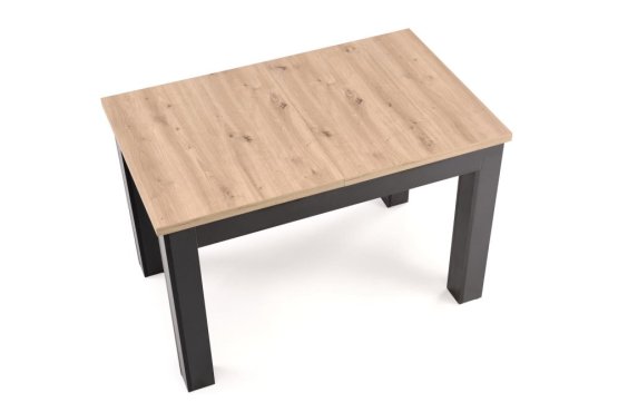 Rozkladací jedálenský stôl GIZMO 120(160)x75 dub artisan / čierna