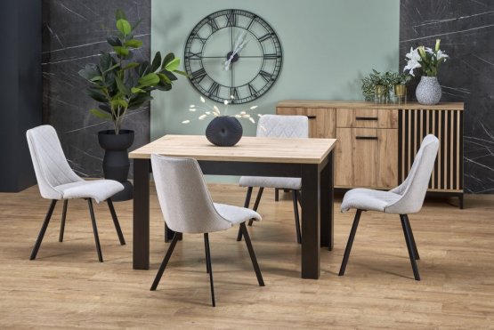 Rozkladací jedálenský stôl BAGIO 120(160)x80 dub artisan/čierny