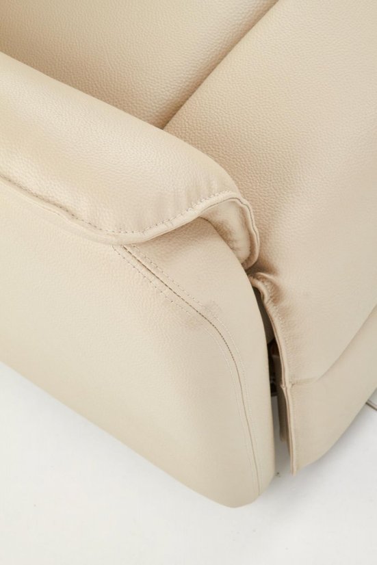 Relaxační křeslo PARADISE krémové s funkcí elektrického rozkládání a houpání