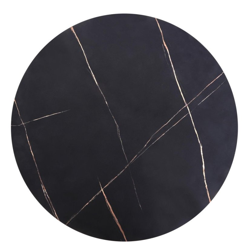 Konferenční stolek ANTICA 80X80 černý mramor/černý