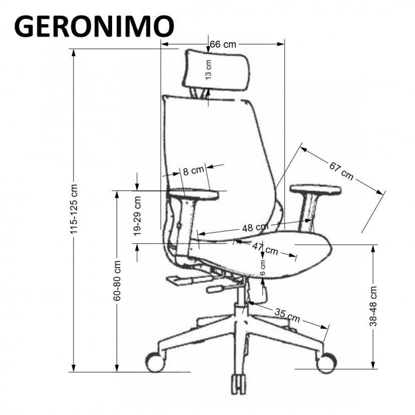 Kancelárska stolička GERONIMO čierna