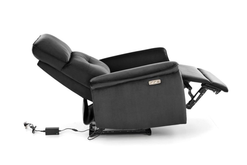 Relaxační křeslo SEMIR černé s funkcí rozkládání
