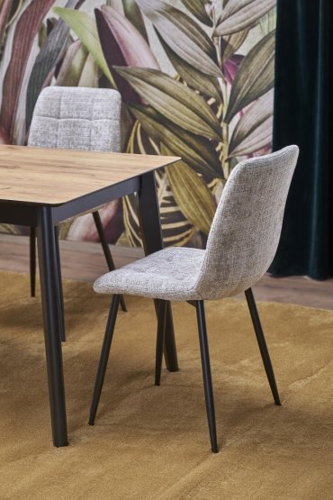 Rozkládací jídelní stůl GULIAN 140(180)x80 dub wotan/černý