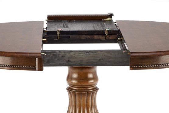 Rozkladací jedálenský stôl WILLIAM 90(124)x90 tmavý orech