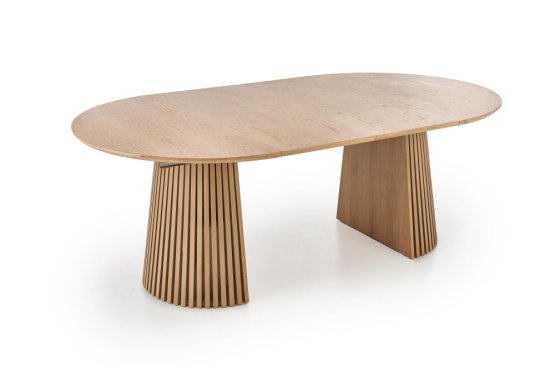 Okrúhly rozkladací jedálenský stôl FARGO 120(210)x120 prírodný