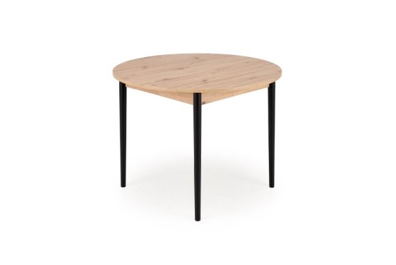 Rozkladací jedálenský stôl PIVOT 102(142)x102 dub artisan/čierna