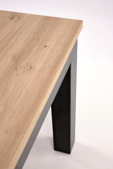 Rozkladací jedálenský stôl GIZMO 120(160)x75 dub artisan / čierna