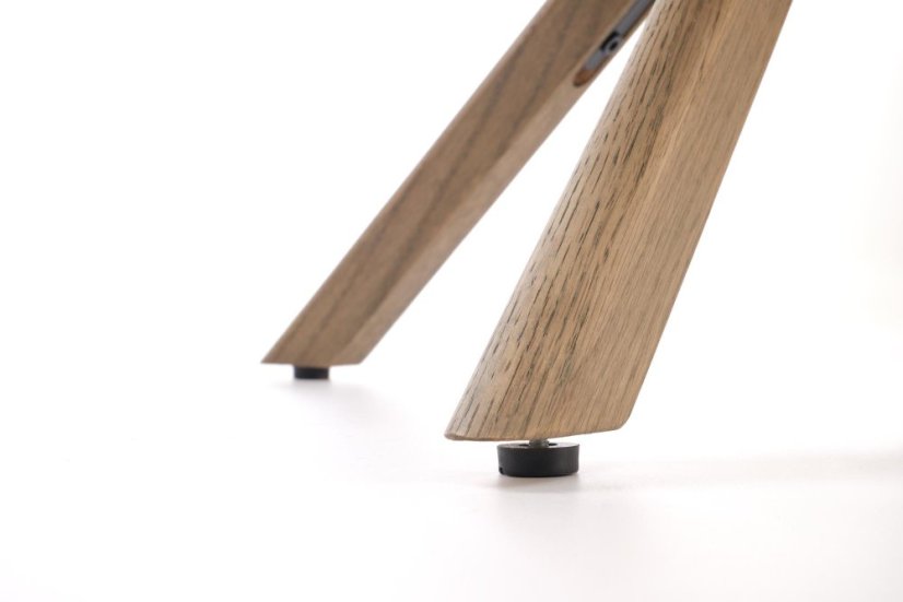 Jedálenské kreslo K585 tmavo béžové/svetlý orech