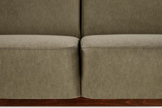 Trojmiestna pohovka MILANO 3S zelená/tmavý orech