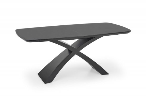 Rozkladací jedálenský stôl SILVESTRO 180(220)x89 tmavo sivý/čierny
