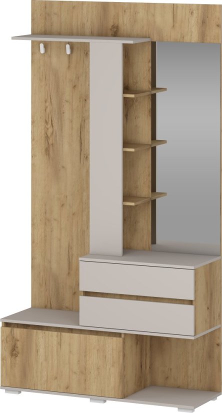 Predsieňová zostava BAFRA dub zlatý / kašmír