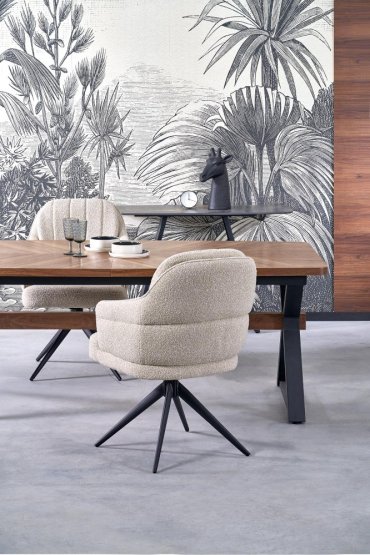 Rozkladací jedálenský stôl BARON 200(350)x100 orech/čierna