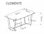 Jedálenský stôl CLEMENTE 160x90 biely mramor/zlatý