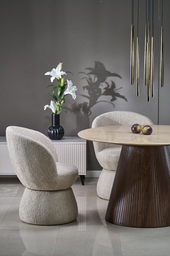 Otočné jídelní křeslo K581 béžová