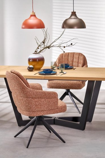 Rozkladací jedálenský stôl MASSIVE 2 160(250)x90 dub prírodný/čierna