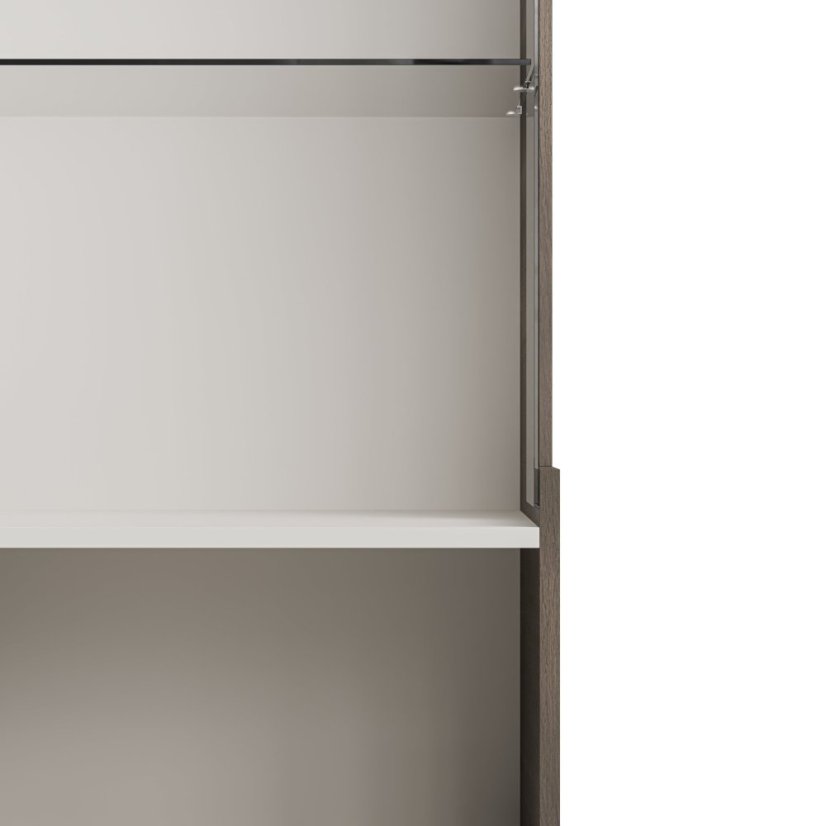 Vitrína RANDOM 2 W-1 kašmír/ořech/černá