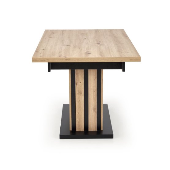 Rozkladací jedálenský stôl LAMELLO 160(210)x90 dub artisan/čierny