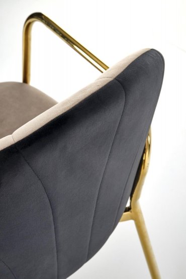 Jedálenská stolička / kreslo K500 béžová/čierna