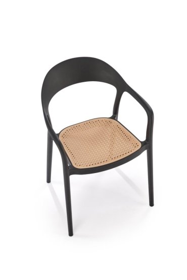 Stolička K530 čierna/prírodná