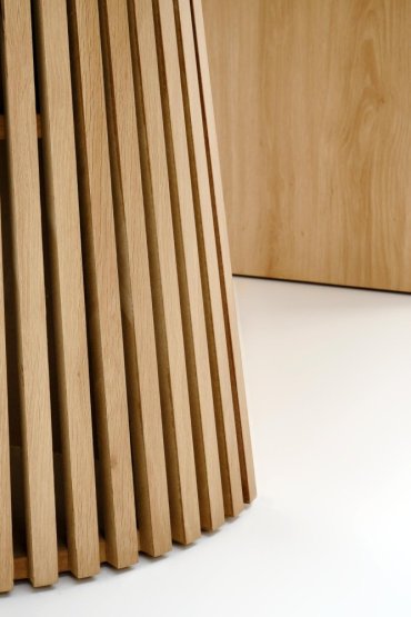 Okrúhly rozkladací jedálenský stôl FARGO 120(210)x120 prírodný