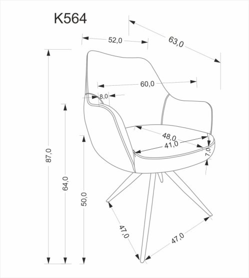 Jedálenská stolička / kreslo K564 béžová